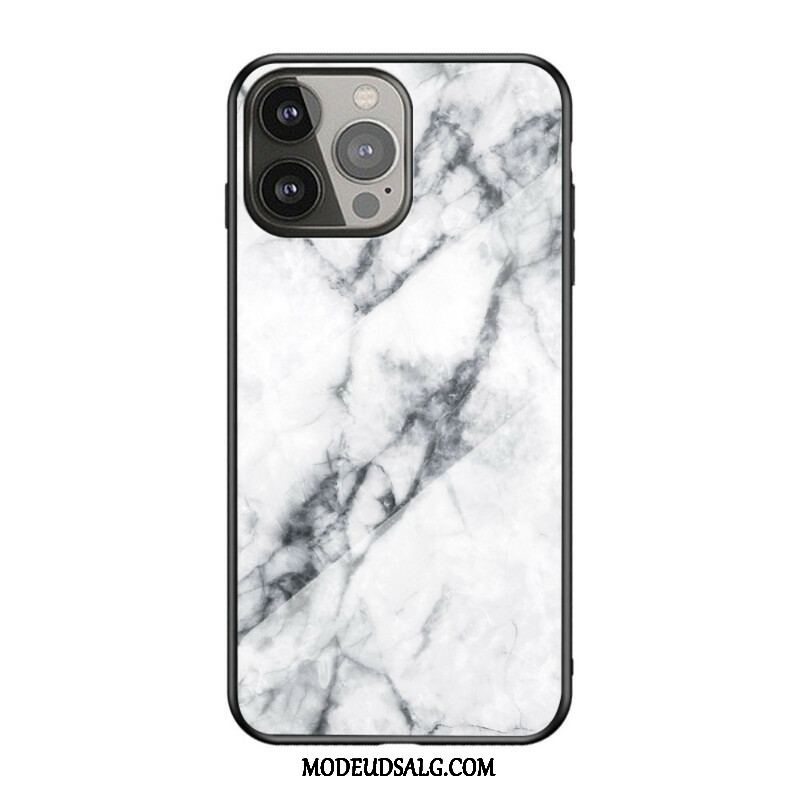 Cover iPhone 13 Pro Marmorfarver Hærdet Glas