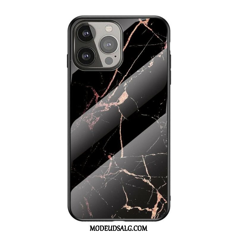 Cover iPhone 13 Pro Marmorfarver Hærdet Glas