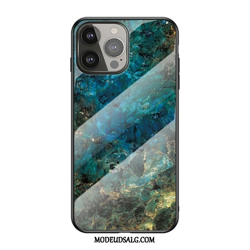 Cover iPhone 13 Pro Marmorfarver Hærdet Glas