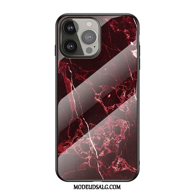 Cover iPhone 13 Pro Marmorfarver Hærdet Glas