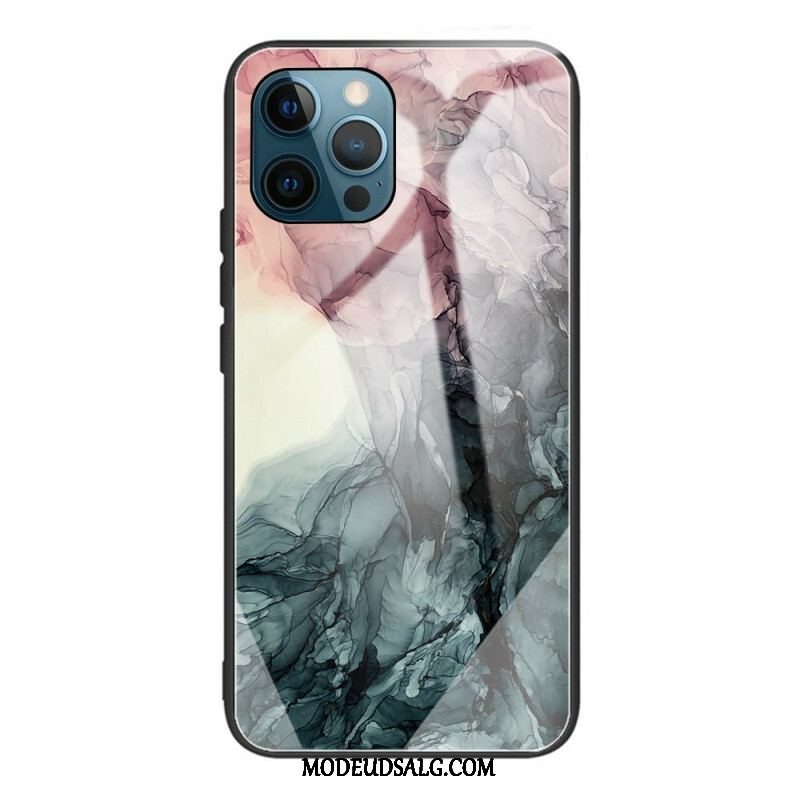 Cover iPhone 13 Pro Max Marmor Hærdet Glas