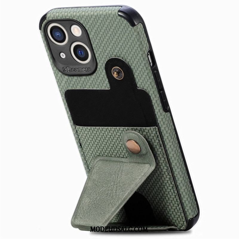 Cover iPhone 14 Carbon Fiber Kortholder Beslag