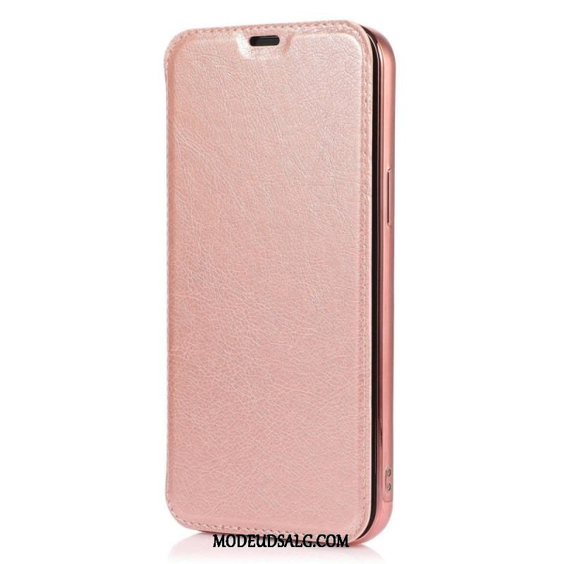 Cover iPhone 14 Flip Cover Kortholder I Imiteret Læder