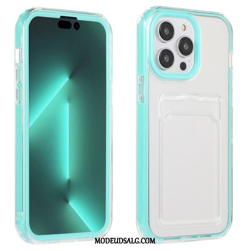 Cover iPhone 14 Gennemsigtig Kortholder