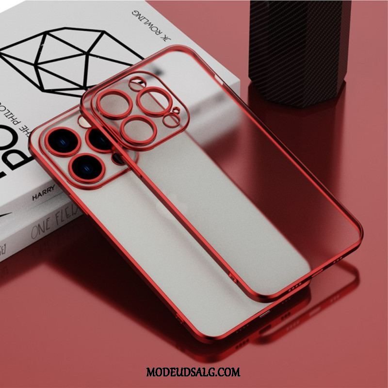 Cover iPhone 14 Gennemsigtig Metallisk Stil