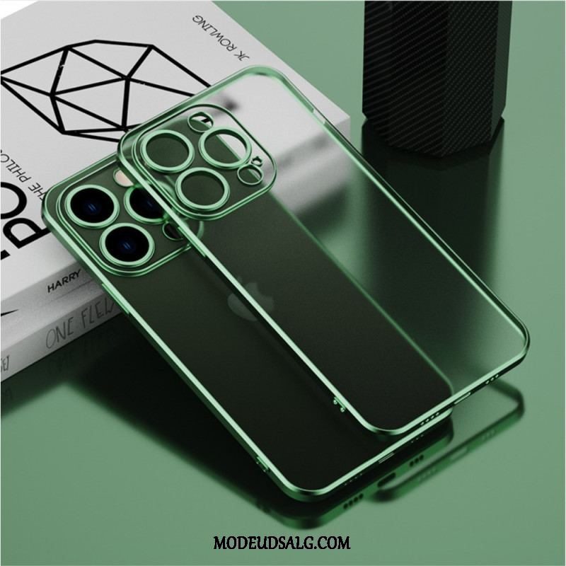 Cover iPhone 14 Gennemsigtig Metallisk Stil