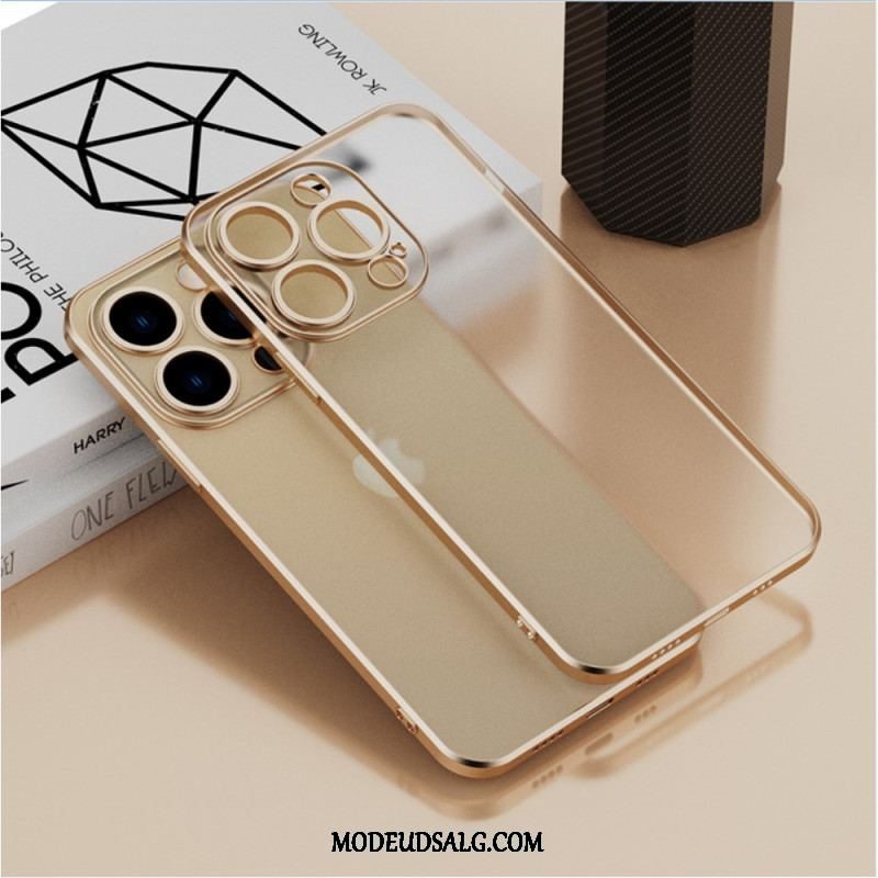 Cover iPhone 14 Gennemsigtig Metallisk Stil