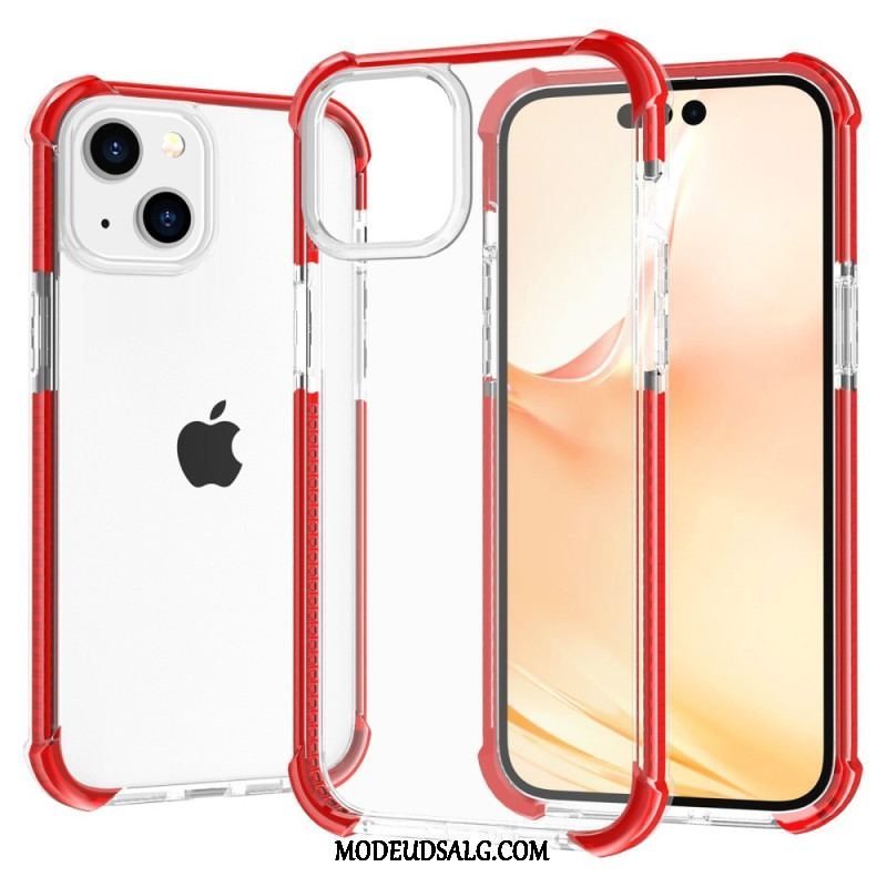 Cover iPhone 14 Gennemsigtige Farvede Kanter