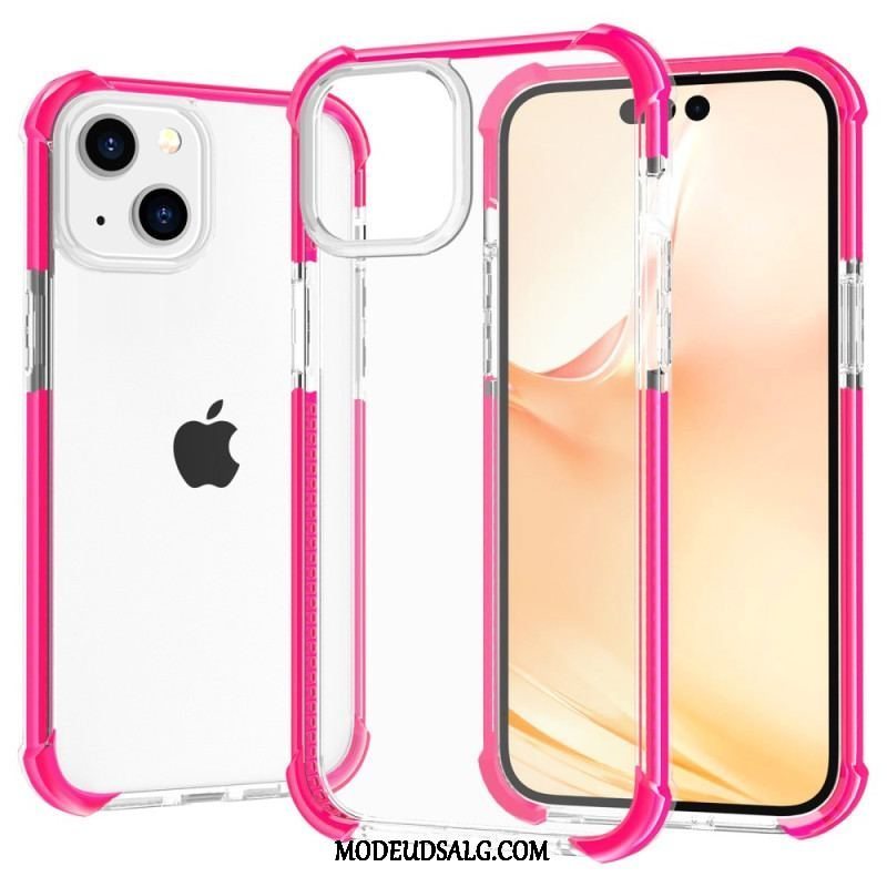 Cover iPhone 14 Gennemsigtige Farvede Kanter