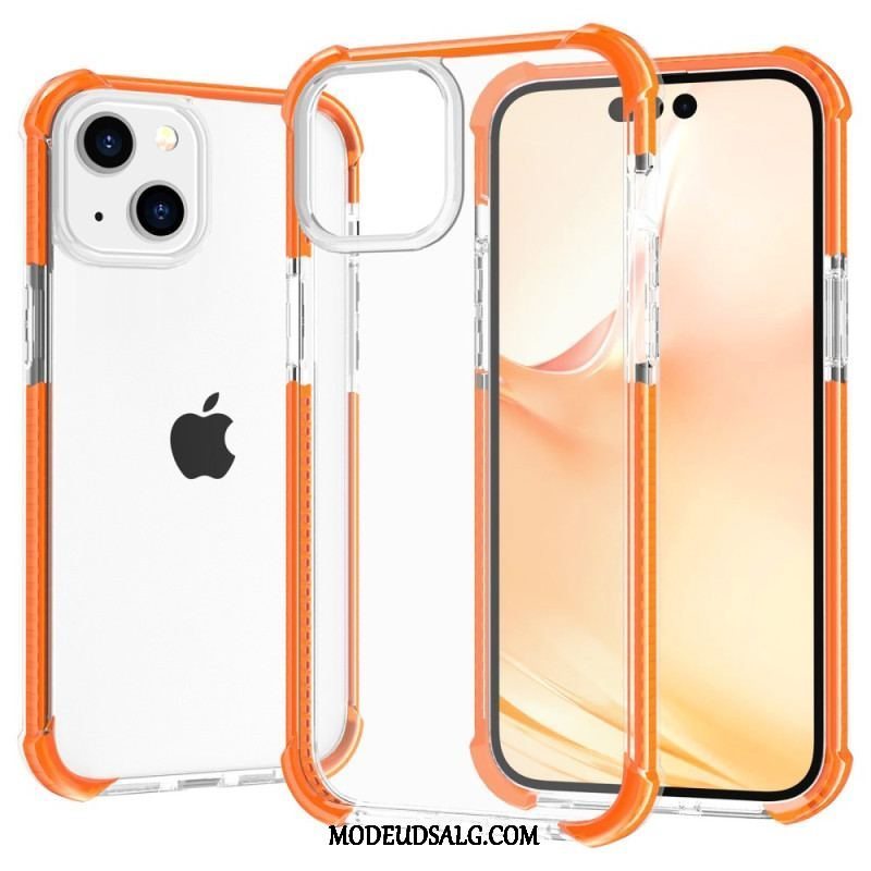 Cover iPhone 14 Gennemsigtige Farvede Kanter