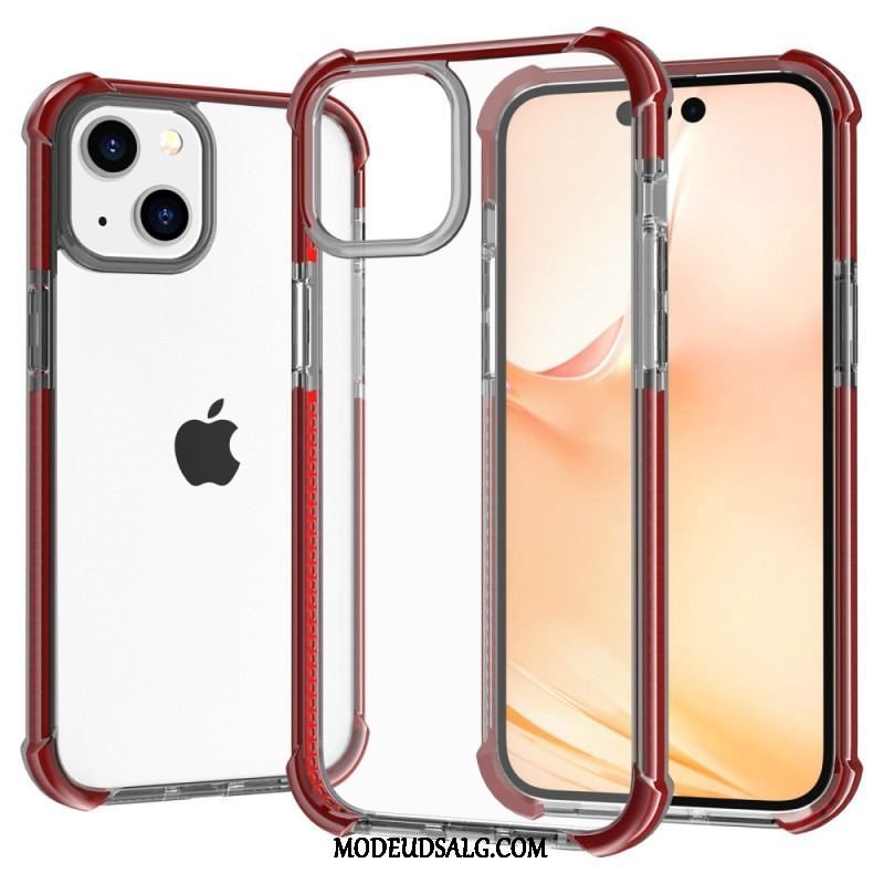 Cover iPhone 14 Gennemsigtige Farvede Kanter