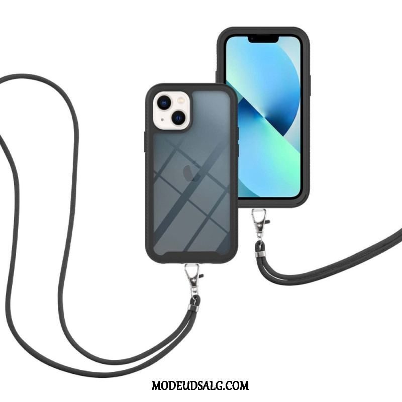 Cover iPhone 14 Hybrid Med Ledning Og Farvet Kontur