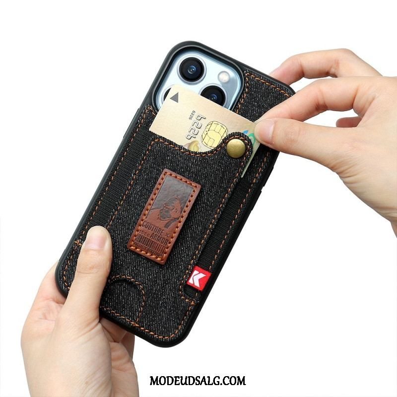 Cover iPhone 14 Kortholder Og Jeansrem