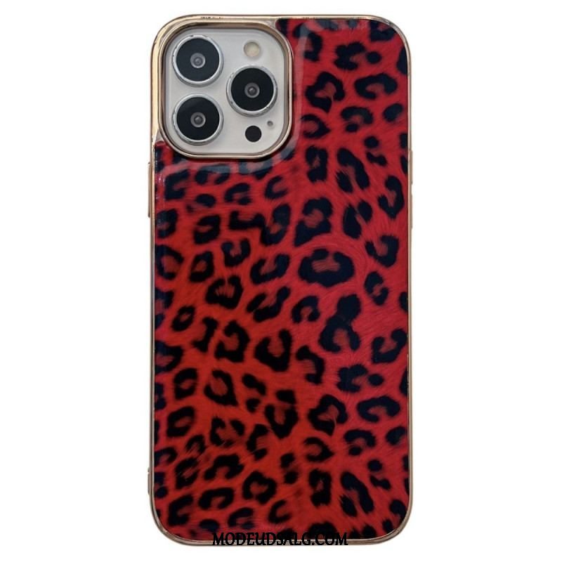 Cover iPhone 14 Leopard Hud Effekt