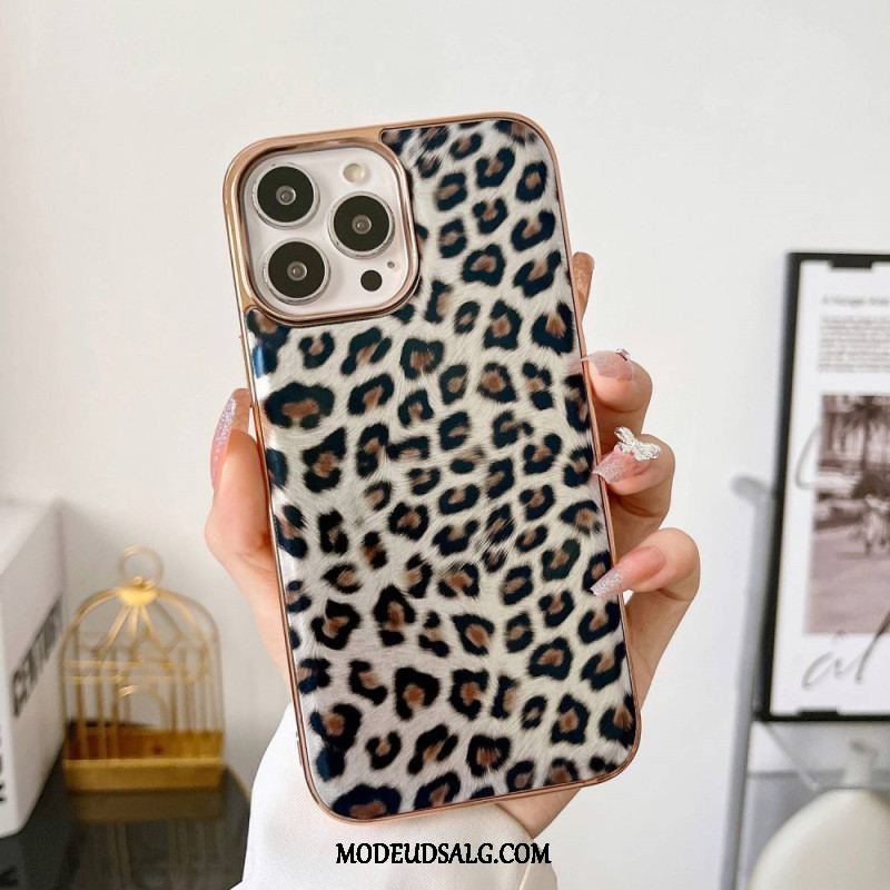 Cover iPhone 14 Leopard Hud Effekt