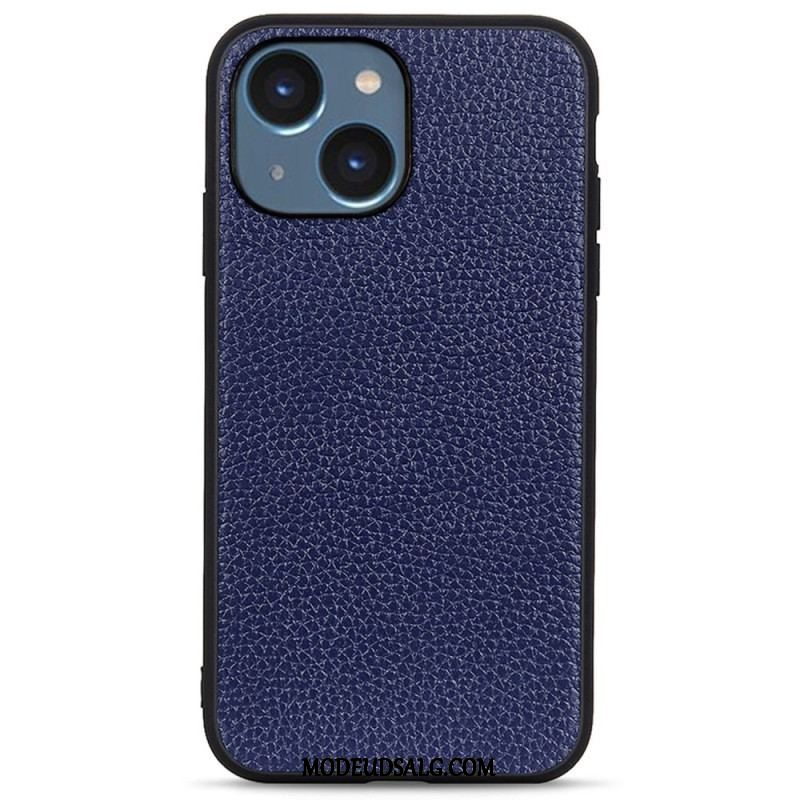 Cover iPhone 14 Plus Ægte Litchi Læder