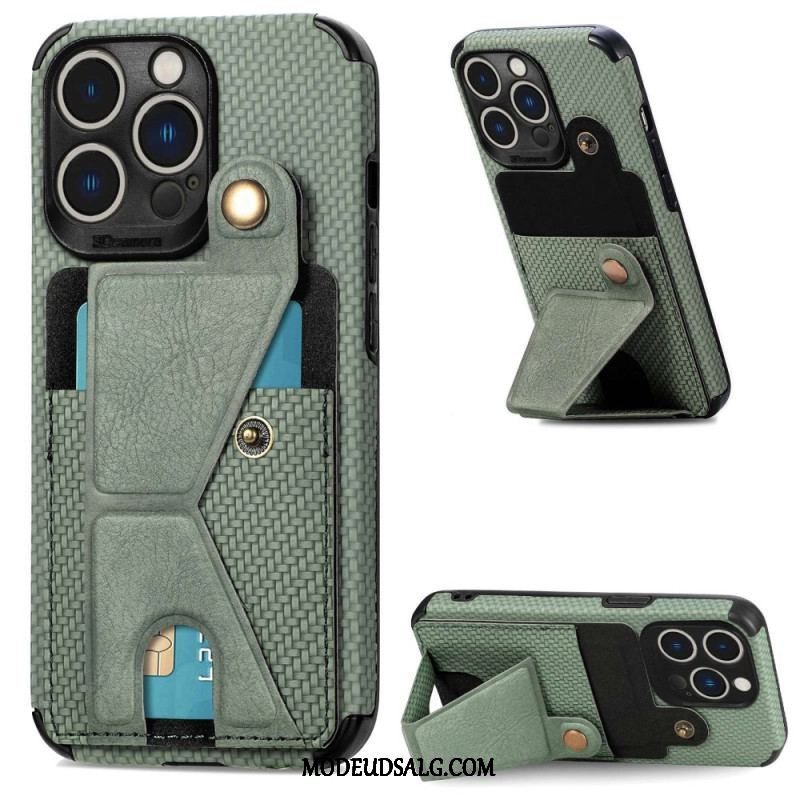 Cover iPhone 14 Pro Carbon Fiber Kortholder Beslag