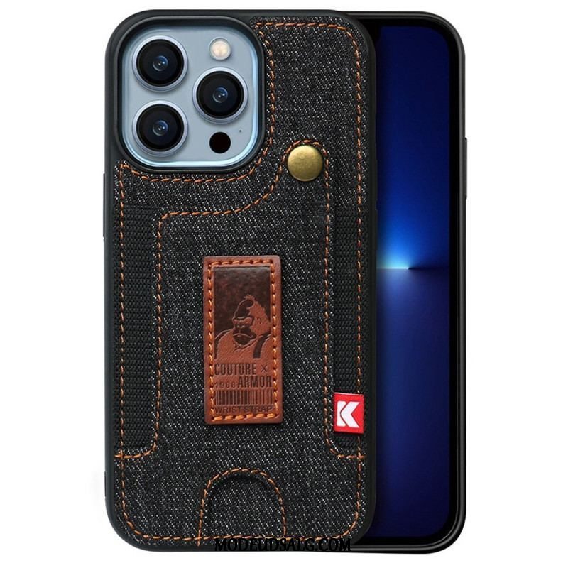 Cover iPhone 14 Pro Kortholder Og Jeansrem