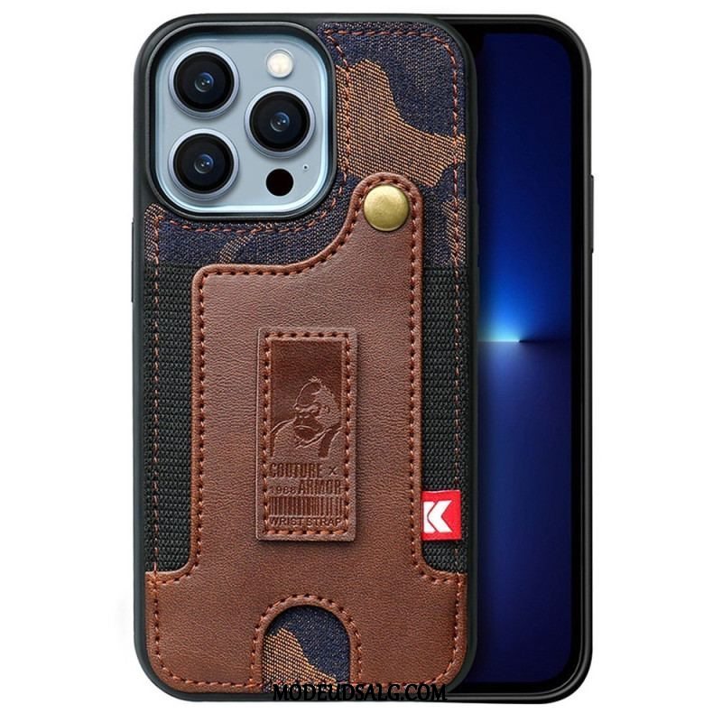 Cover iPhone 14 Pro Kortholder Og Jeansrem