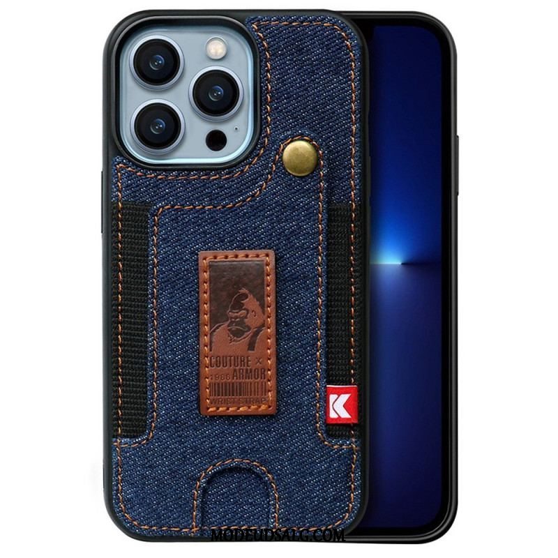 Cover iPhone 14 Pro Kortholder Og Jeansrem