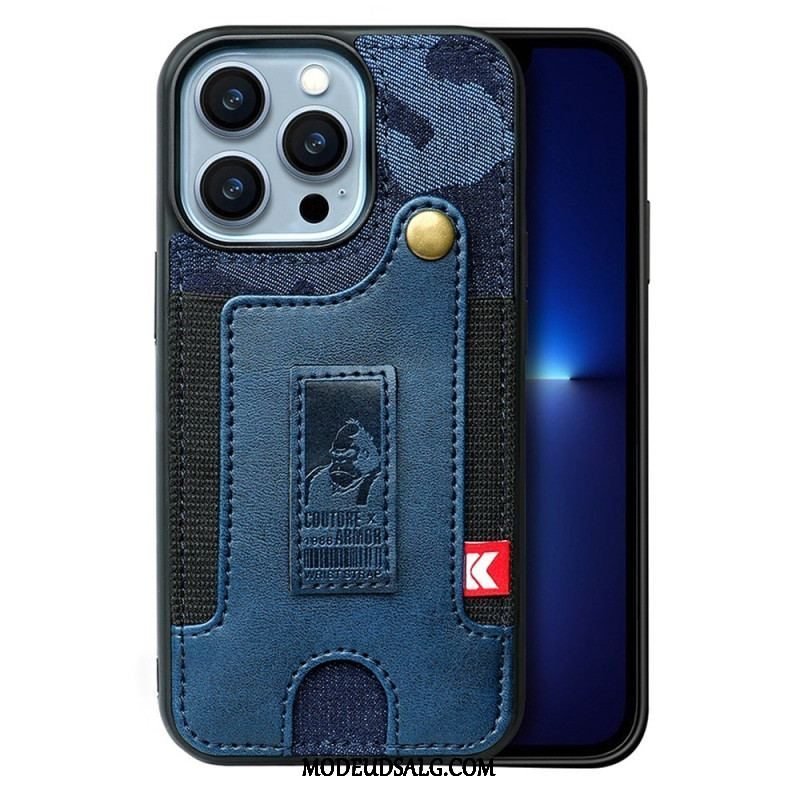 Cover iPhone 14 Pro Kortholder Og Jeansrem