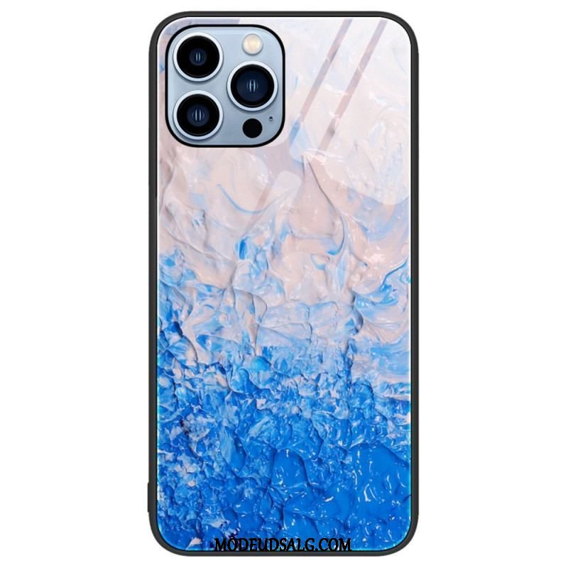 Cover iPhone 14 Pro Marmorfarver Hærdet Glas