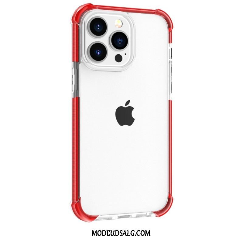 Cover iPhone 14 Pro Max Gennemsigtige Farvede Kanter