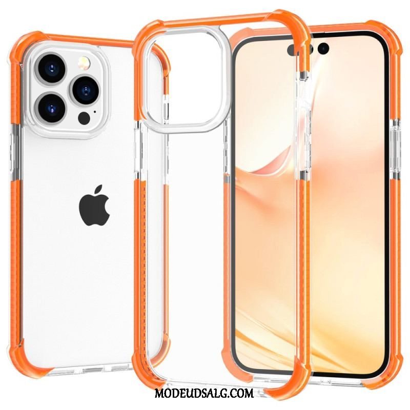 Cover iPhone 14 Pro Max Gennemsigtige Farvede Kanter