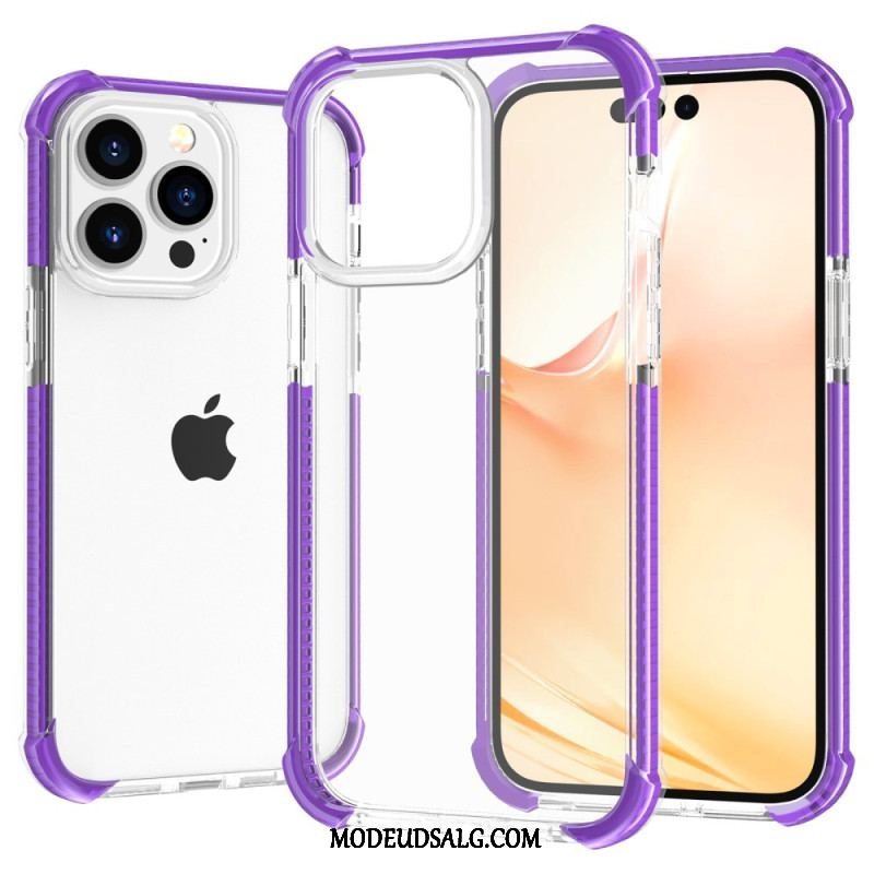 Cover iPhone 14 Pro Max Gennemsigtige Farvede Kanter