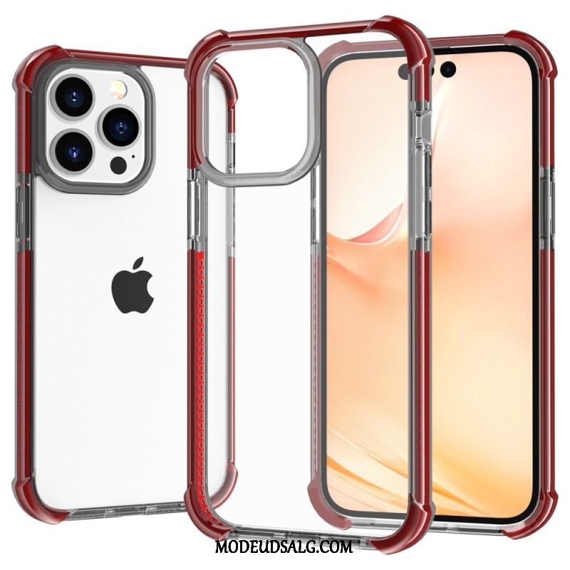 Cover iPhone 14 Pro Max Gennemsigtige Farvede Kanter