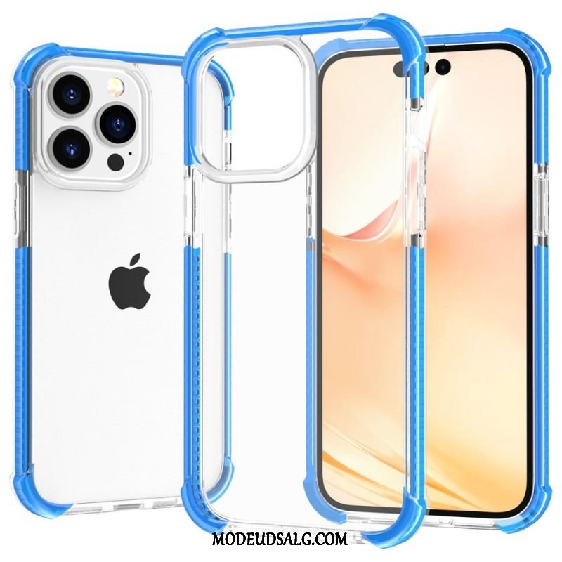 Cover iPhone 14 Pro Max Gennemsigtige Farvede Kanter