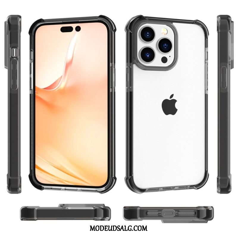 Cover iPhone 14 Pro Max Gennemsigtige Farvede Kanter