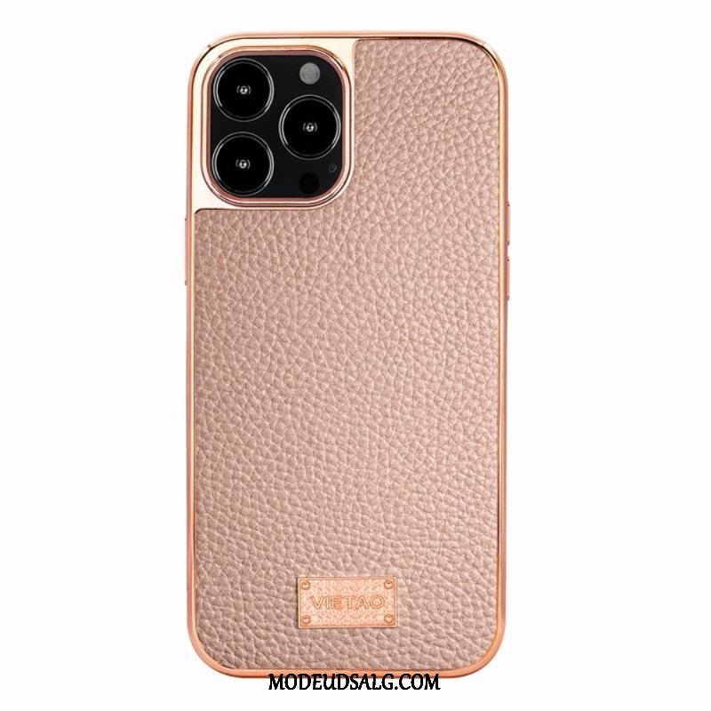 Cover iPhone 14 Pro Max Imiteret Læder Litchi Vitao