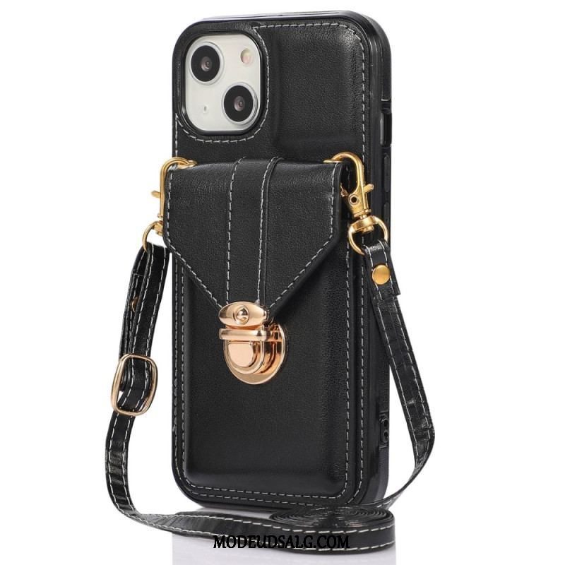 Cover iPhone 14 Punge Etui Crossbody Tegnebog