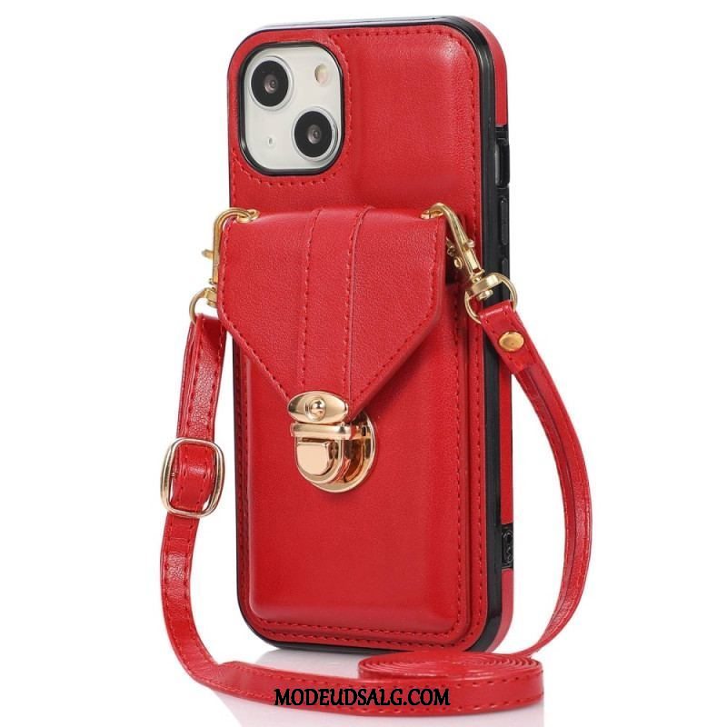 Cover iPhone 14 Punge Etui Crossbody Tegnebog