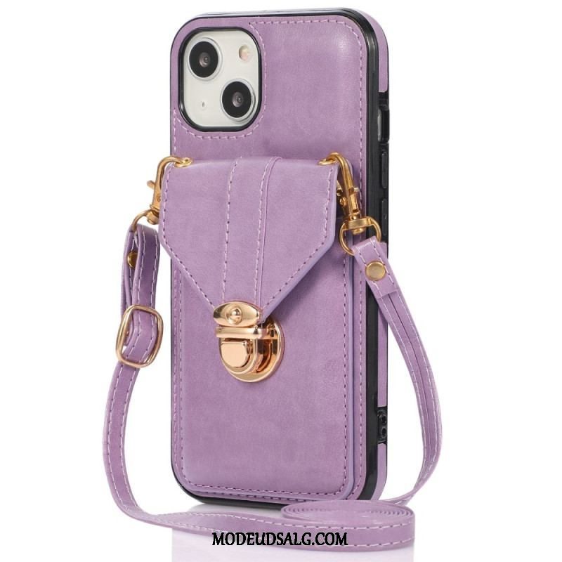 Cover iPhone 14 Punge Etui Crossbody Tegnebog