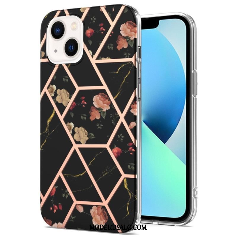 Cover iPhone 15 Blomstermarmor