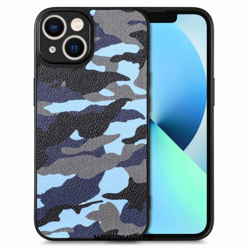 Cover iPhone 15 Camouflage I Imiteret Læder