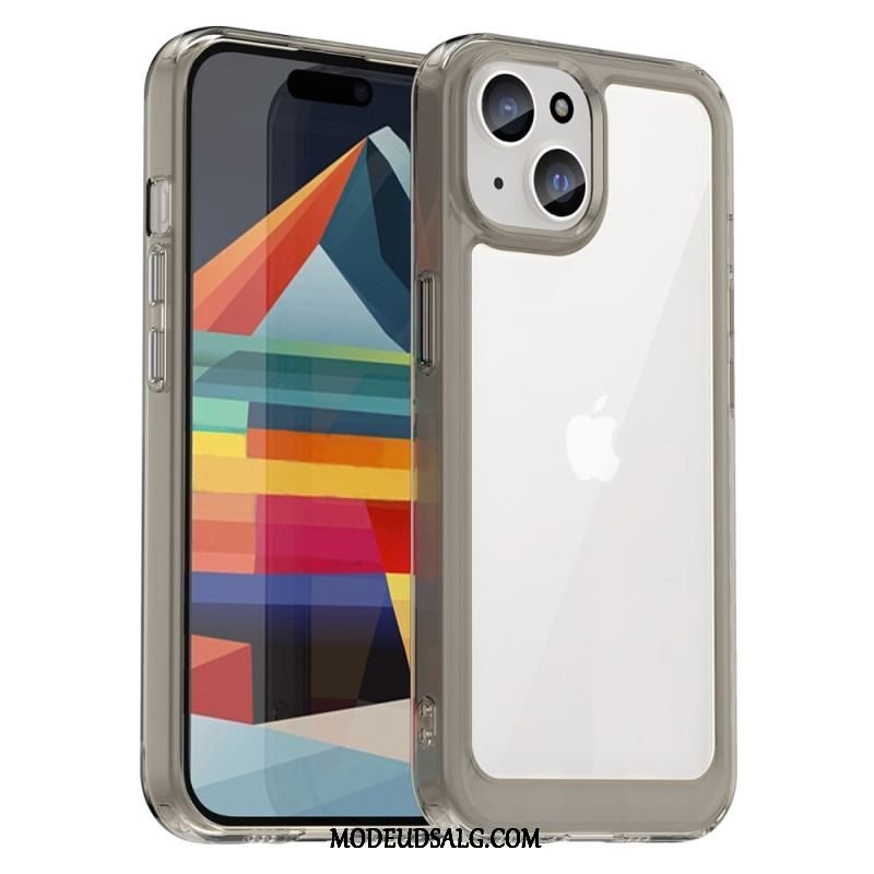 Cover iPhone 15 Plus Akrylbagside Og Silikonekanter