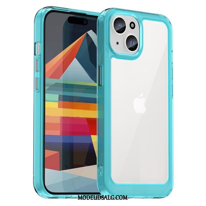 Cover iPhone 15 Plus Akrylbagside Og Silikonekanter