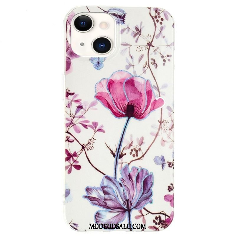 Cover iPhone 15 Plus Blomstermarmor