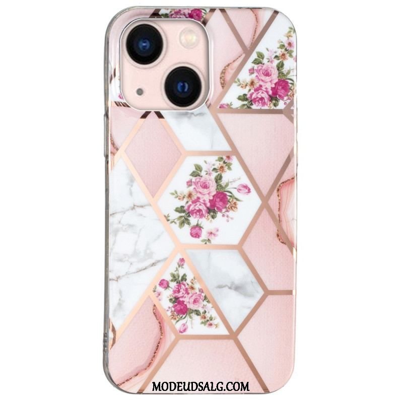 Cover iPhone 15 Plus Blomstermarmor