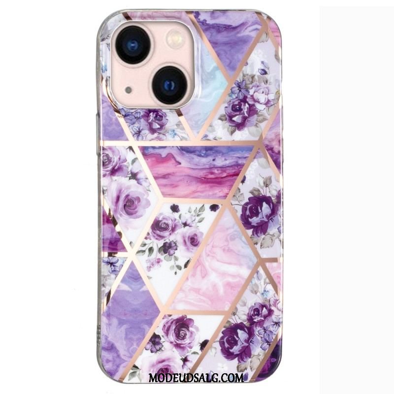 Cover iPhone 15 Plus Blomstermarmor