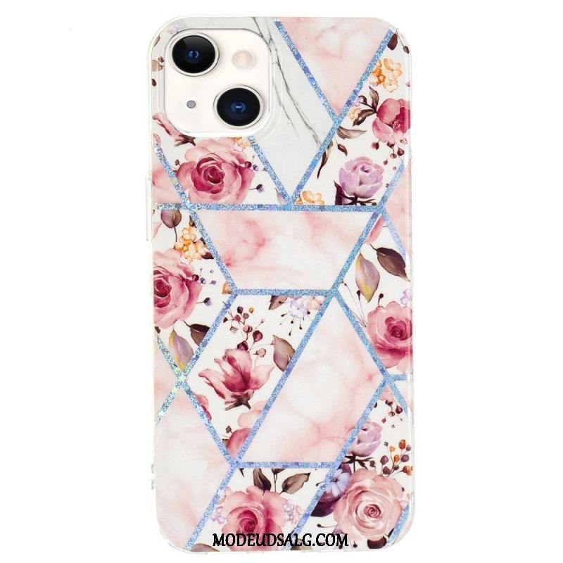 Cover iPhone 15 Plus Blomstermarmor