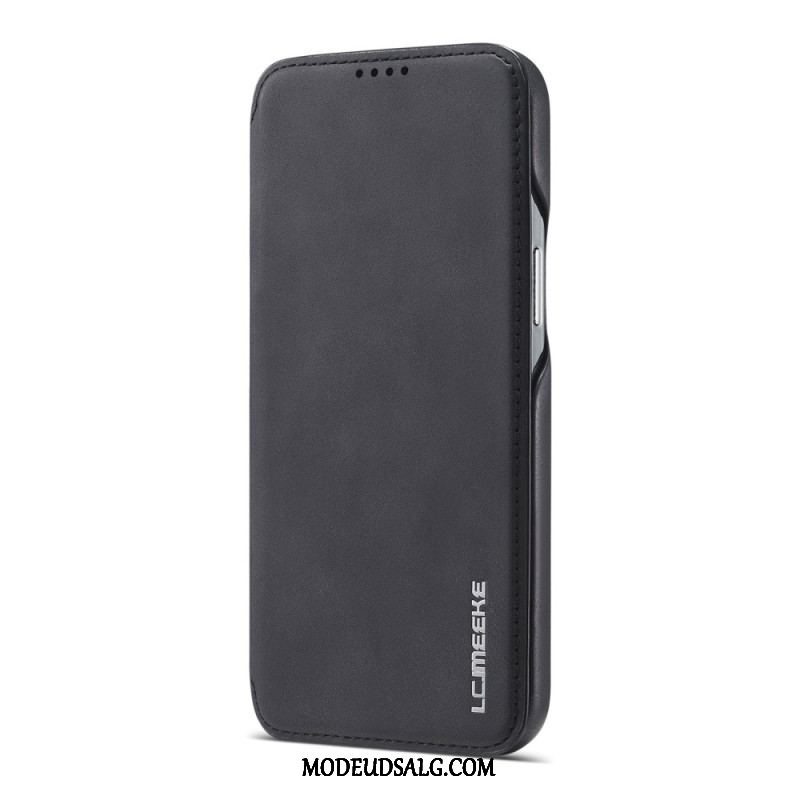 Cover iPhone 15 Plus Flip Cover Imiteret Læder Lc.imeeke