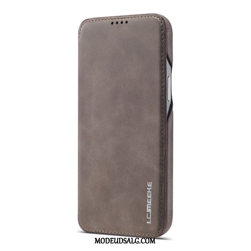 Cover iPhone 15 Plus Flip Cover Imiteret Læder Lc.imeeke