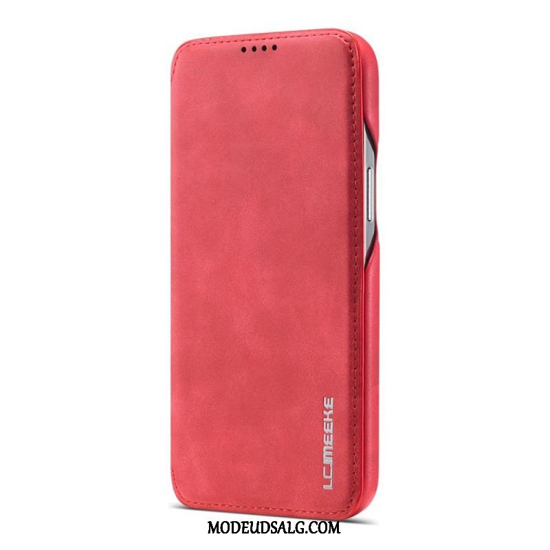 Cover iPhone 15 Plus Flip Cover Imiteret Læder Lc.imeeke