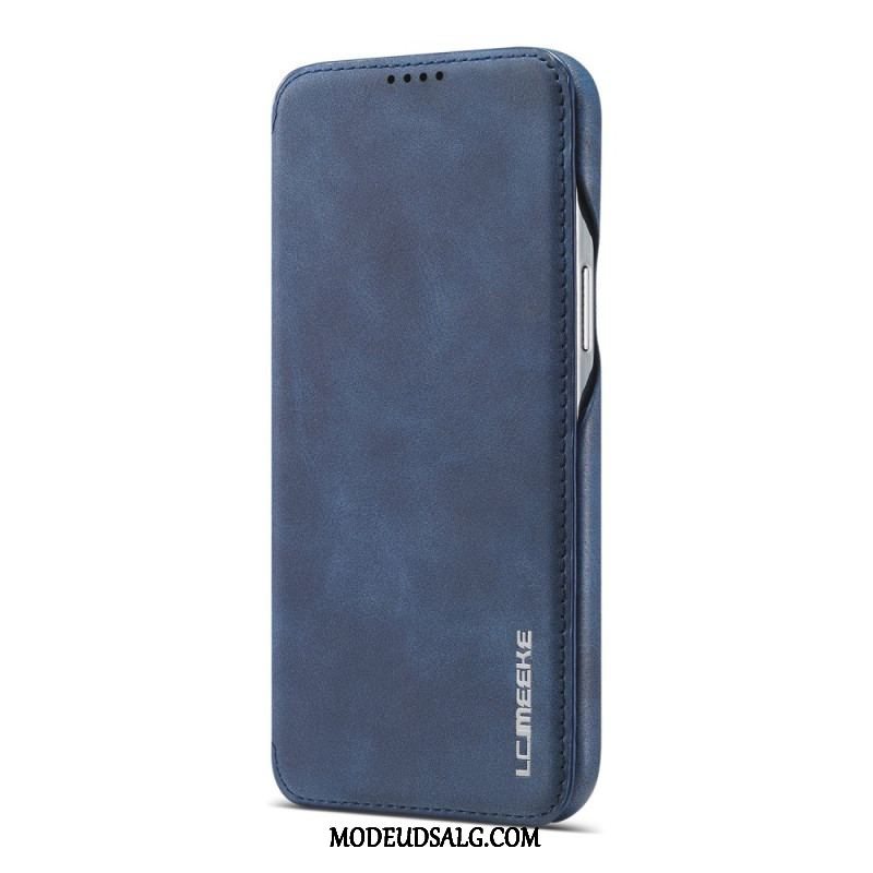 Cover iPhone 15 Plus Flip Cover Imiteret Læder Lc.imeeke