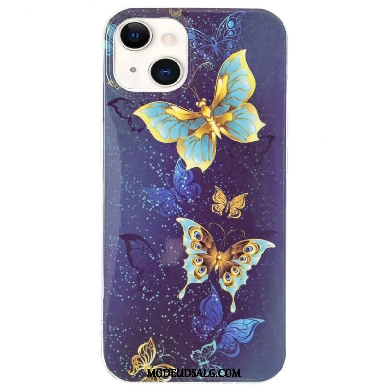 Cover iPhone 15 Plus Fluorescerende Sommerfugle