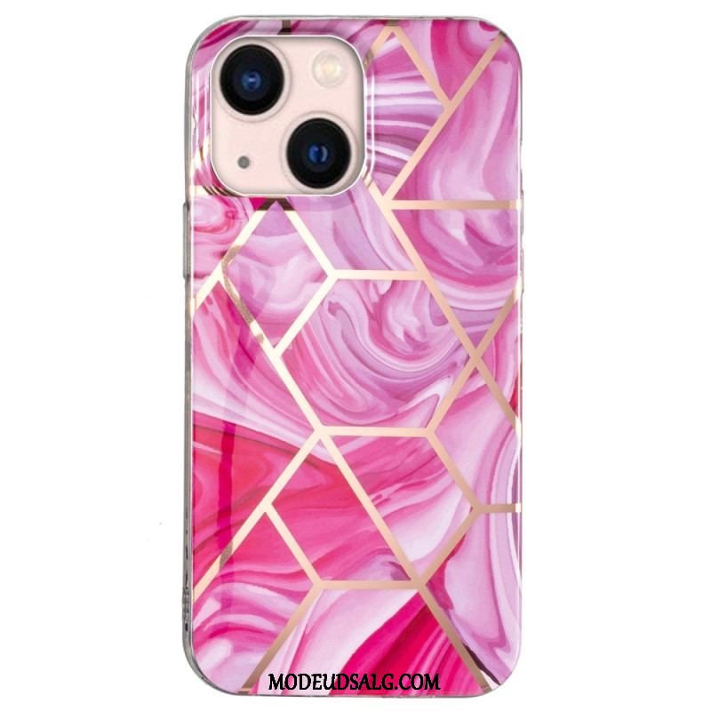 Cover iPhone 15 Plus Prangende Geometrisk Marmor